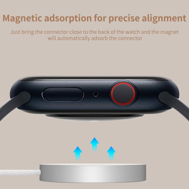 For Apple Watch Series xDfind Aluminum Alloy Shell Magnetic Wireless Watch Charger, Type-C, USB-A