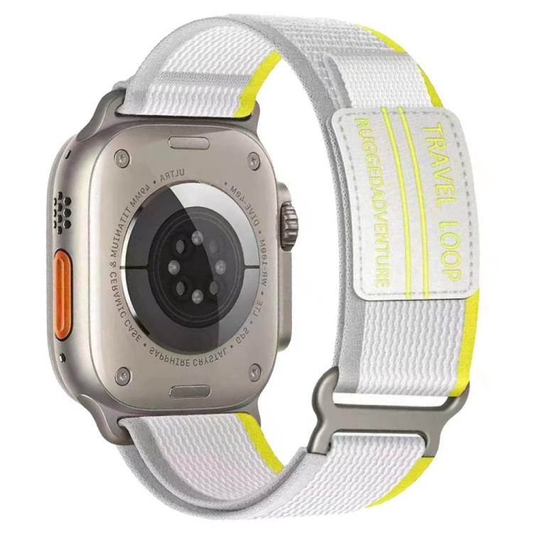 xDfind Double Section Metal Buckle Loop Nylon Braided Watch Band, For Apple Watch 46mm / 49mm / 45mm / 44mm