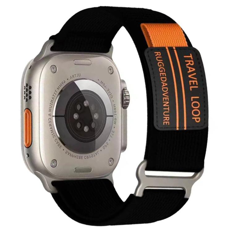 xDfind Double Section Metal Buckle Loop Nylon Braided Watch Band, For Apple Watch 46mm / 49mm / 45mm / 44mm