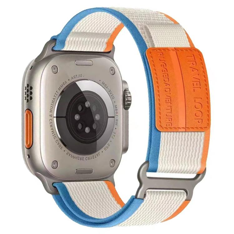 xDfind Double Section Metal Buckle Loop Nylon Braided Watch Band, For Apple Watch 42mm / 41mm / 40mm / 38mm
