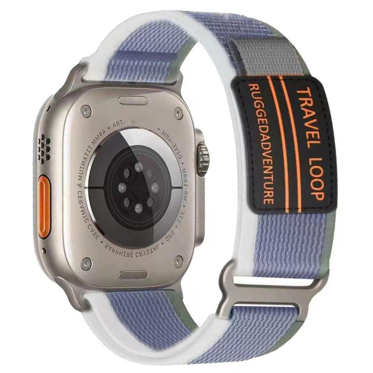xDfind Double Section Metal Buckle Loop Nylon Braided Watch Band, For Apple Watch 42mm / 41mm / 40mm / 38mm