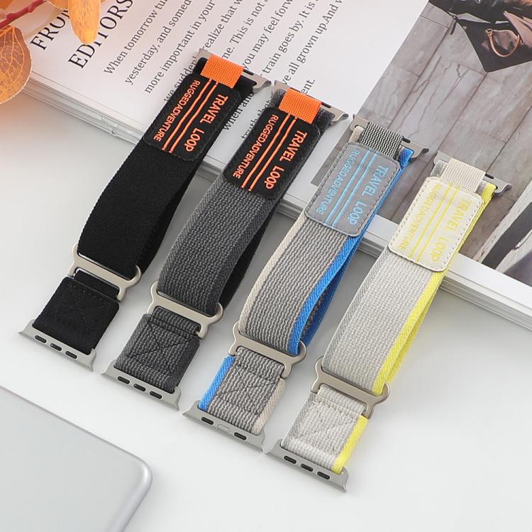 xDfind Double Section Metal Buckle Loop Nylon Braided Watch Band