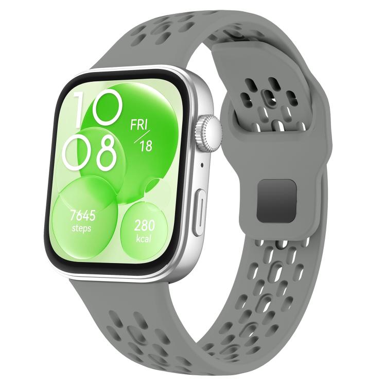 xDfind Mesh Reverse Buckle Silicone Watch Band, For Huawei Watch Fit 4 Pro / Fit 4 / Fit 3