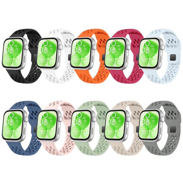 xDfind Mesh Reverse Buckle Silicone Watch Band, For Huawei Watch Fit 4 Pro / Fit 4 / Fit 3