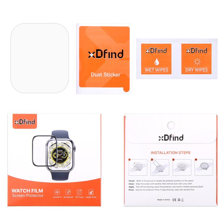 5pcs xDfind Soft Hydrogel Film Full Cover Front Protector, For Apple Watch Series 9 / 8 / 7 41mm, For Apple Watch Series 3&2&1 38mm, For Apple Watch Series 3&2&1 42mm