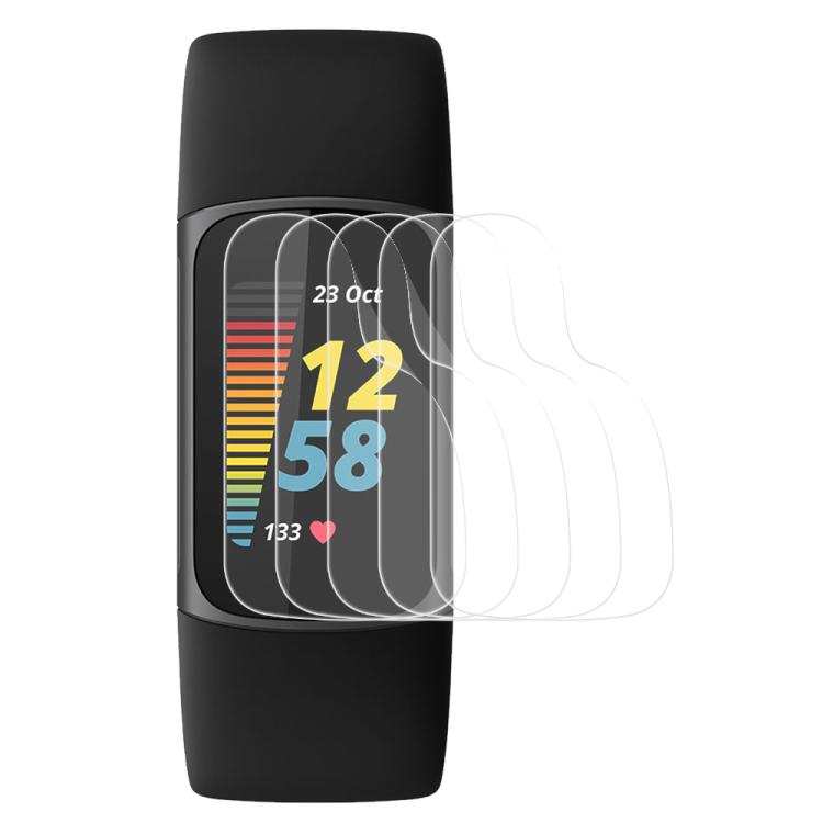5pcs xDfind Soft Hydrogel Film Full Cover Front Protector, For Fitbit Charge 6, For Fitbit Versa 4, For Fitbit Charge 5, For Fitbit Luxe, For Fitbit Versa 3