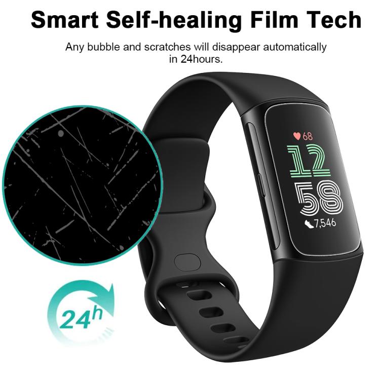 5pcs xDfind Soft Hydrogel Film Full Cover Front Protector, For Fitbit Charge 6, For Fitbit Versa 4, For Fitbit Charge 5, For Fitbit Luxe, For Fitbit Versa 3