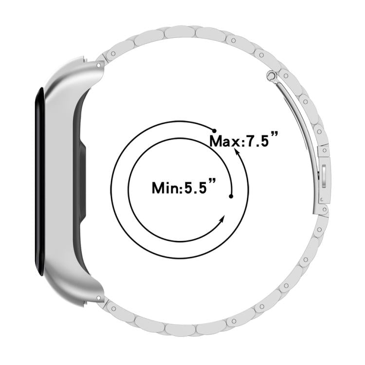 xDfind Metal Frame Integrated Three-beads Steel Watch Band