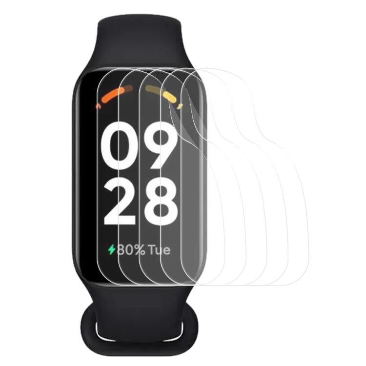 5pcs xDfind Soft Hydrogel Film Full Cover Front Protector, For Xiaomi Redmi Watch 3 Active, For Xiaomi Redmi Watch 3 Lite, For Xiaomi Mi Band 8, For Xiaomi Mi Band 8 NFC, For Xiaomi Redmi Band 2