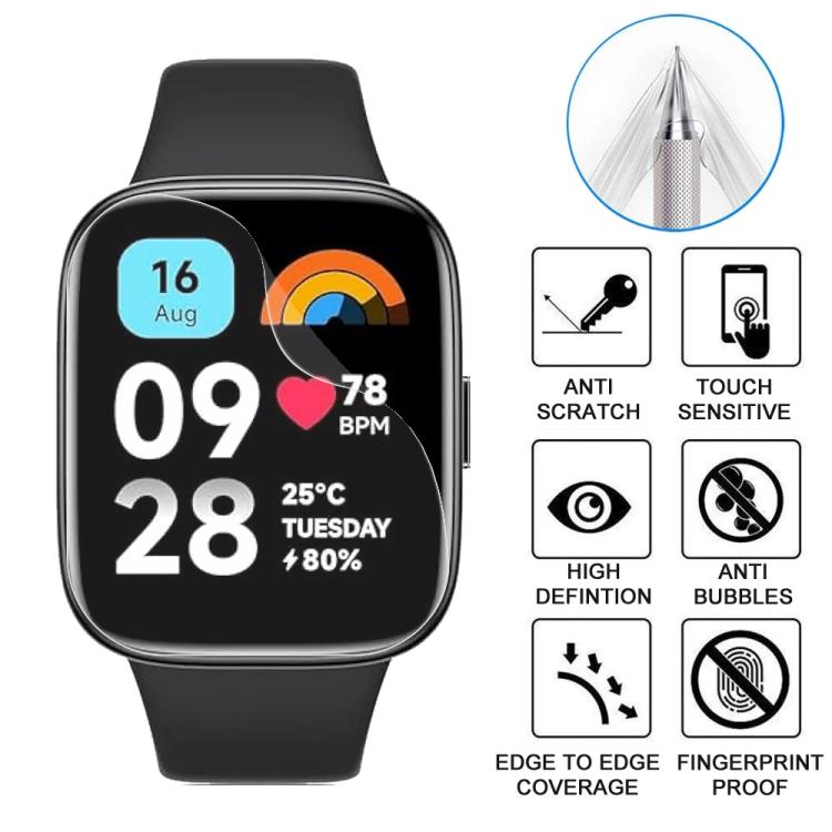 5pcs xDfind Soft Hydrogel Film Full Cover Front Protector, For Xiaomi Redmi Watch 3 Active, For Xiaomi Redmi Watch 3 Lite, For Xiaomi Mi Band 8, For Xiaomi Mi Band 8 NFC, For Xiaomi Redmi Band 2