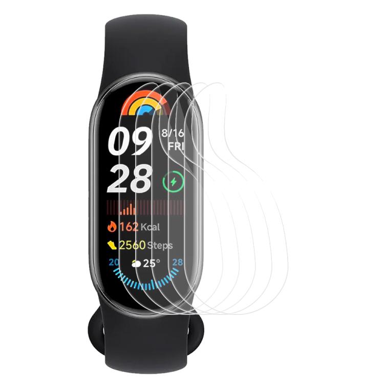 5pcs xDfind Soft Hydrogel Film Full Cover Front Protector, For Xiaomi Smart Band 9 NFC, For Xiaomi Smart Band 9, For Xiaomi Redmi Watch 4, For Xiaomi Smart Band 8 Active, For Xiaomi Mi Band 8 Pro