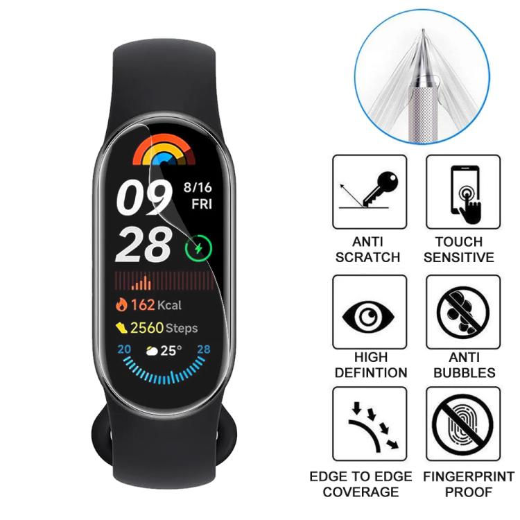 5pcs xDfind Soft Hydrogel Film Full Cover Front Protector, For Xiaomi Smart Band 9 NFC, For Xiaomi Smart Band 9, For Xiaomi Redmi Watch 4, For Xiaomi Smart Band 8 Active, For Xiaomi Mi Band 8 Pro