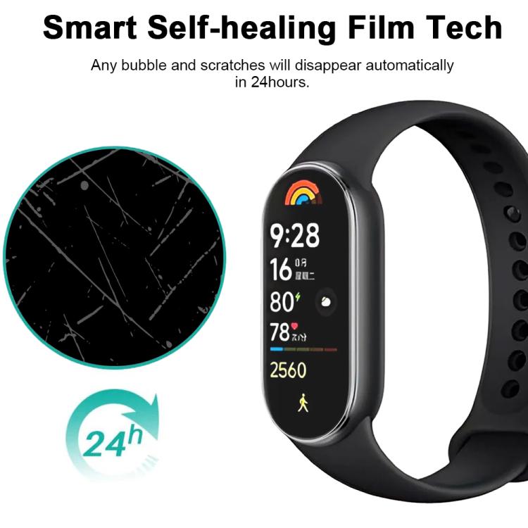 5pcs xDfind Soft Hydrogel Film Full Cover Front Protector, For Xiaomi Smart Band 9 NFC, For Xiaomi Smart Band 9, For Xiaomi Redmi Watch 4, For Xiaomi Smart Band 8 Active, For Xiaomi Mi Band 8 Pro