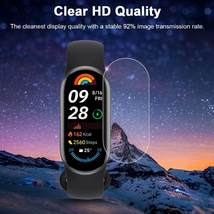 5pcs xDfind Soft Hydrogel Film Full Cover Front Protector, For Xiaomi Smart Band 9 NFC, For Xiaomi Smart Band 9, For Xiaomi Redmi Watch 4, For Xiaomi Smart Band 8 Active, For Xiaomi Mi Band 8 Pro