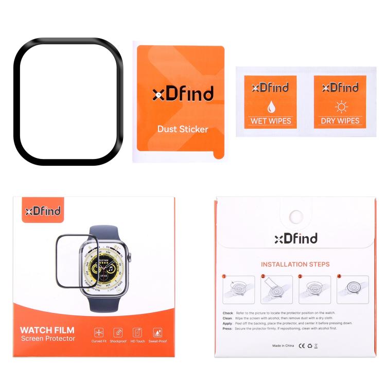 2pcs xDfind Curved 3D Composite Material Soft Film Screen Protector, For Apple Watch Series 10 46mm, For Apple Watch Series 6&SE&5&4 44mm, For Apple Watch Series 6&SE&5&4 40mm, For Apple Watch Ultra 2 49mm / Ultra 49mm����������������������������������...