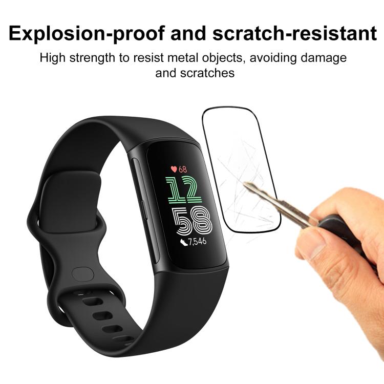 2pcs xDfind Curved 3D Composite Material Soft Film Screen Protector, For Fitbit Charge 6, For Fitbit Versa 4, For Fitbit Charge 5, For Fitbit Luxe, For Fitbit Versa 3