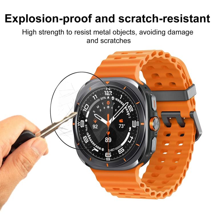 2pcs xDfind Curved 3D Composite Material Soft Film Screen Protector, For Samsung Galaxy Watch Ultra / Ultra 2025, For Samsung Galaxy Watch8 Classic 46mm, For Samsung Galaxy Watch8 44mm, For Samsung Galaxy Watch8 40mm, For Samsung Galaxy Watch7 44mm