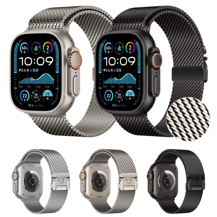 xDfind Umbrella Buckle Think Mesh Milanese Stainless Steel Watch Band, Think Mesh