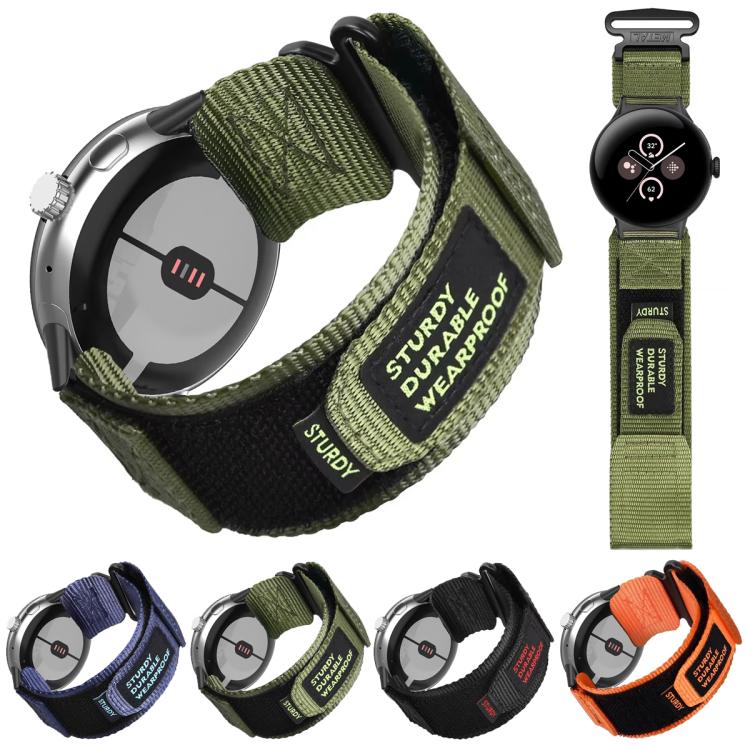 xDfind Quick Release Nylon Hook And Loop Fastener Buckle Watch Band, For Google Pixel Watch 4 / 3 45mm