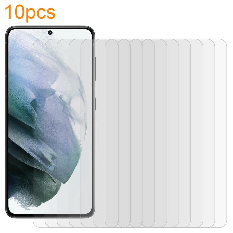 10pcs xDfind 0.18mm 9H 2.5D High Aluminum Tempered Glass Film, Support Fingerprint Unlocking, For Samsung Galaxy S23+ 5G, For Samsung Galaxy S23 5G, For Samsung Galaxy S22+ 5G, For Samsung Galaxy S22 5G, For Samsung Galaxy S21 5G