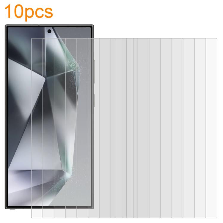 10pcs xDfind 0.18mm 9H 2.5D High Aluminum Tempered Glass Film, Support Fingerprint Unlocking, For Samsung Galaxy S25 Edge 5G, For Samsung Galaxy S25 5G, For Samsung Galaxy S25+ 5G, For Samsung Galaxy S25 Ultra 5G, For Samsung Galaxy S24 Ultra 5G