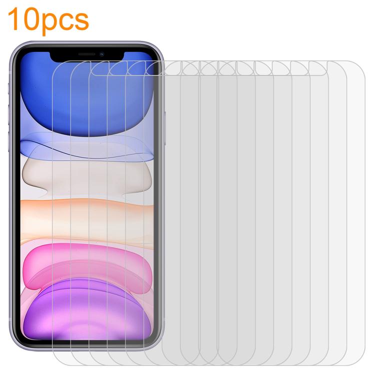 10pcs xDfind 0.26mm 9H 2.5D Middle Aluminum Tempered Glass Film, For iPhone 12 mini, For iPhone 11 Pro Max / XS Max, For iPhone 11 / XR, For iPhone 11 Pro / XS / X