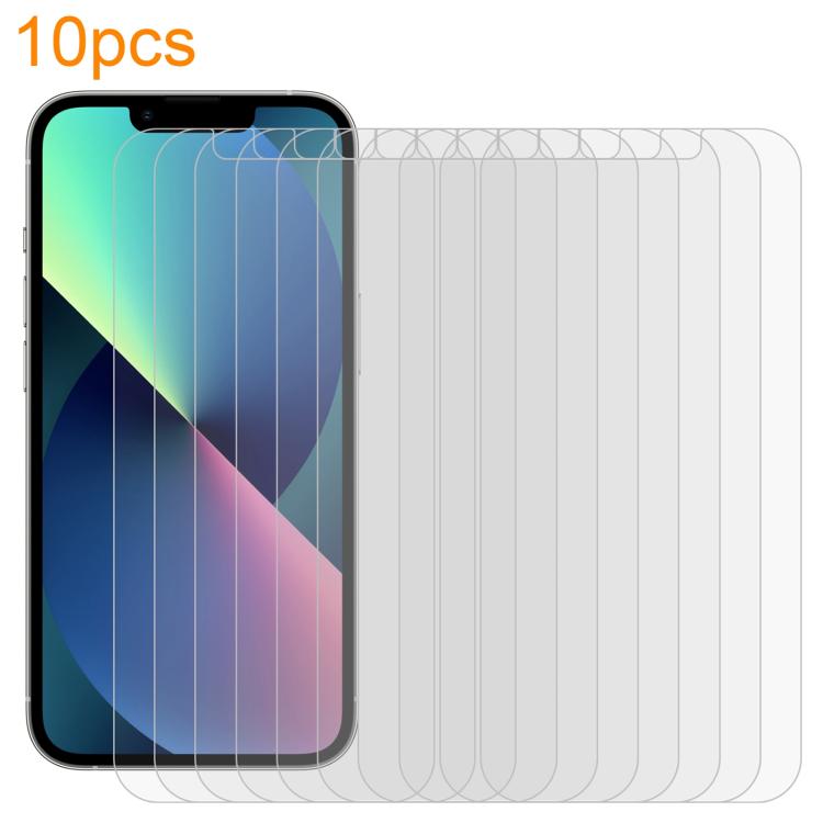 10pcs xDfind 0.26mm 9H 2.5D Middle Aluminum Tempered Glass Film, For iPhone 14 Pro Max, For iPhone 13 Pro Max, For iPhone 13 mini, For iPhone 12 / 12 Pro, For iPhone 12 Pro Max