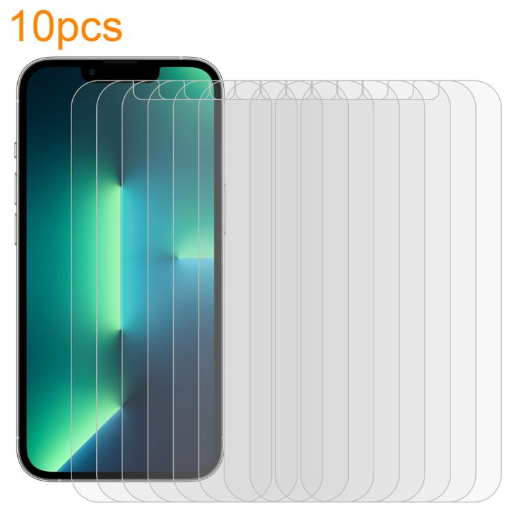 10pcs xDfind 0.26mm 9H 2.5D Middle Aluminum Tempered Glass Film, For iPhone 14 Pro Max, For iPhone 13 Pro Max, For iPhone 13 mini, For iPhone 12 / 12 Pro, For iPhone 12 Pro Max