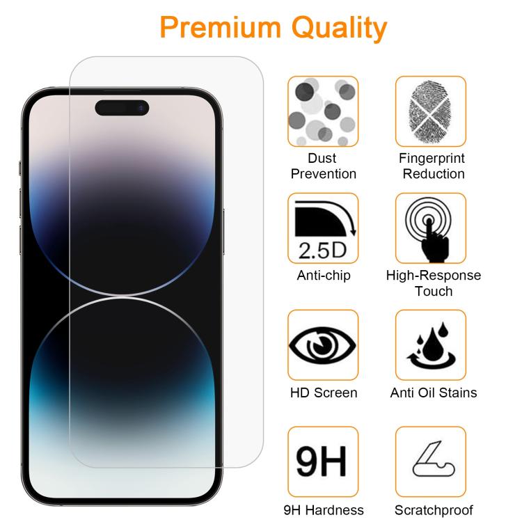 10pcs xDfind 0.26mm 9H 2.5D Middle Aluminum Tempered Glass Film