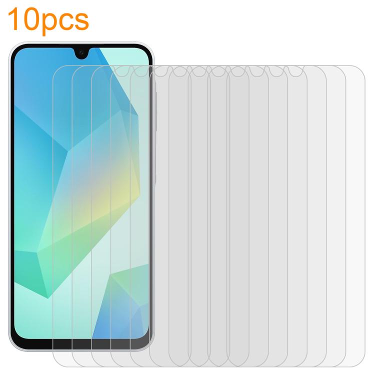 10pcs xDfind 0.26mm 9H 2.5D Middle Aluminum Tempered Glass Film, For Samsung Galaxy A26 5G / M16 5G, For Samsung Galaxy A06 5G, For Samsung Galaxy A56 5G, For Samsung Galaxy A35 / M35 / A36, For Samsung Galaxy A16 4G
