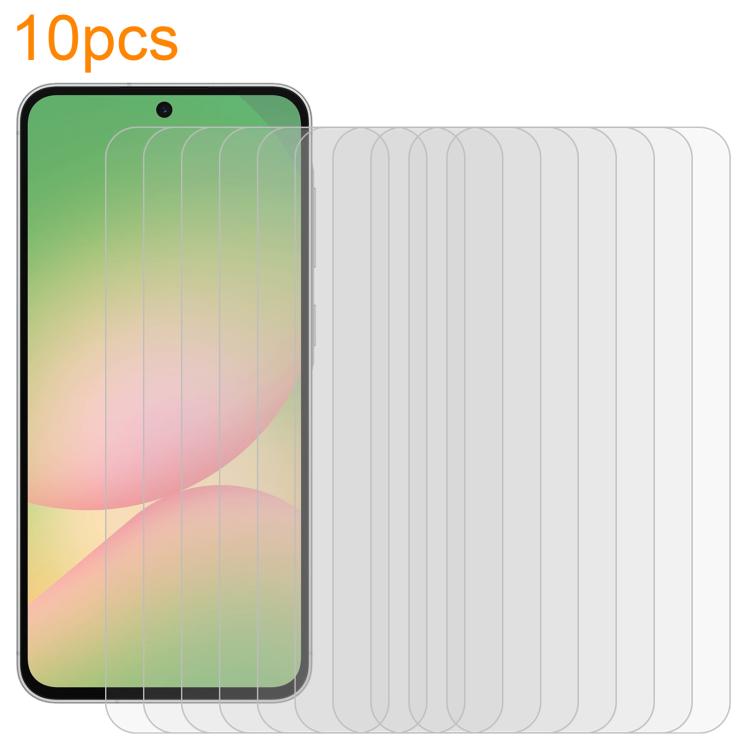 10pcs xDfind 0.26mm 9H 2.5D Middle Aluminum Tempered Glass Film, For Samsung Galaxy A26 5G / M16 5G, For Samsung Galaxy A06 5G, For Samsung Galaxy A56 5G, For Samsung Galaxy A35 / M35 / A36, For Samsung Galaxy A16 4G