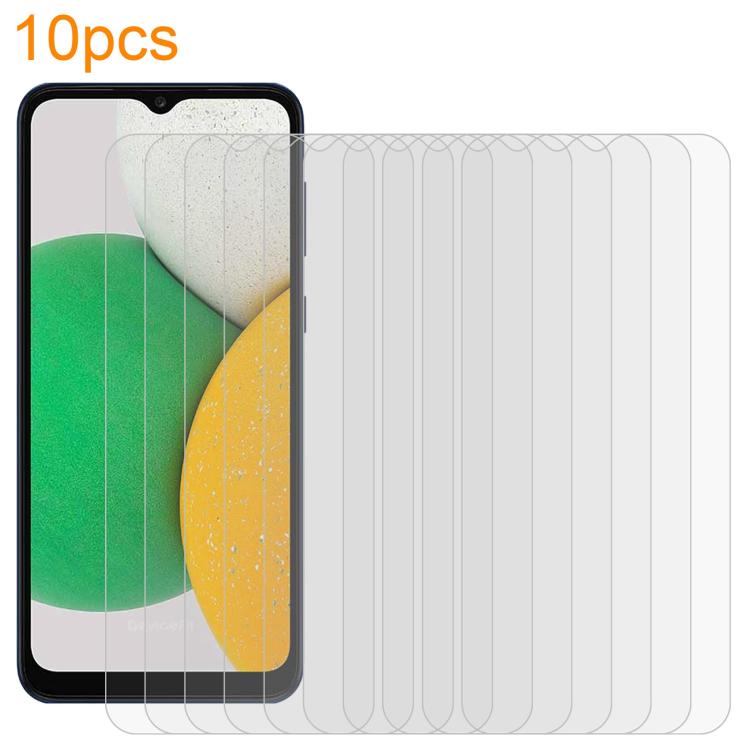 10pcs xDfind 0.26mm 9H 2.5D Middle Aluminum Tempered Glass Film, For Samsung Galaxy A53 5G, For Samsung Galaxy A73 4G, For Samsung Galaxy A03s / A03 Core, For Samsung Galaxy A33 5G, For Samsung Galaxy A32 4G