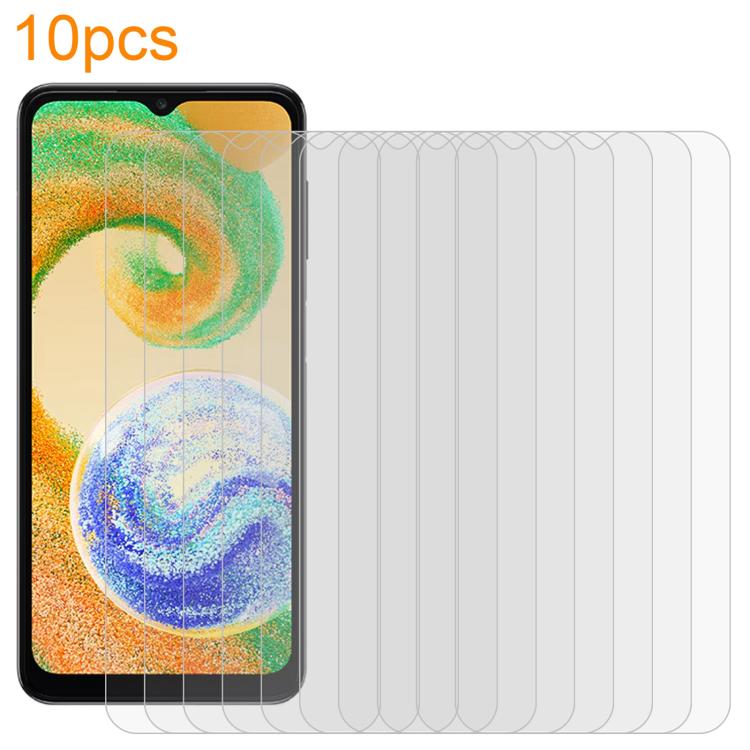 10pcs xDfind 0.26mm 9H 2.5D Middle Aluminum Tempered Glass Film, For Samsung Galaxy A34 5G, For Samsung Galaxy A52s 5G / A23s, For Samsung Galaxy A04s / A04 / A04e, For Samsung Galaxy A12 5G / A12 Nacho / M12, For Samsung Galaxy A22 5G / A23