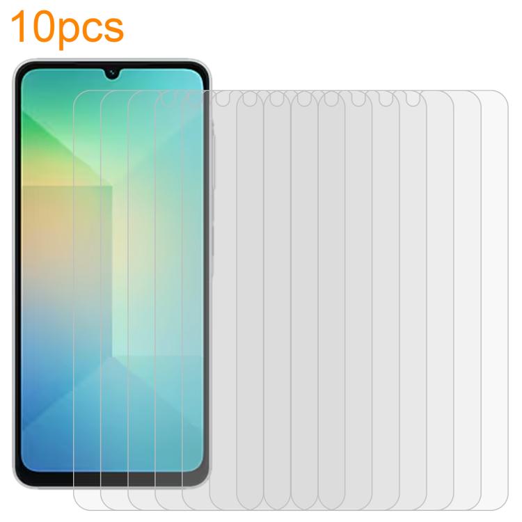 10pcs xDfind 0.26mm 9H 2.5D Middle Aluminum Tempered Glass Film, For Samsung Galaxy A26 5G / M16 5G, For Samsung Galaxy A06 5G, For Samsung Galaxy A56 5G, For Samsung Galaxy A35 / M35 / A36, For Samsung Galaxy A16 4G