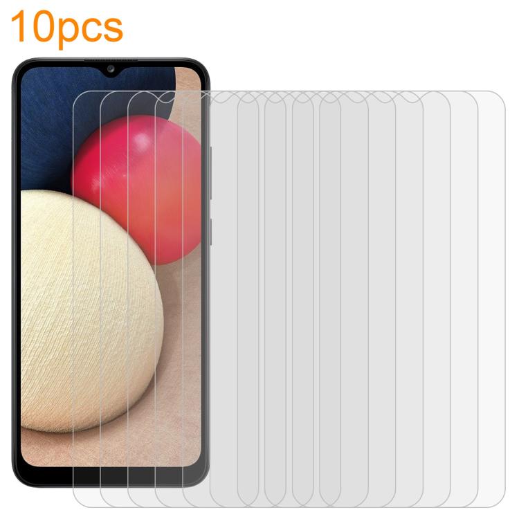10pcs xDfind 0.26mm 9H 2.5D Middle Aluminum Tempered Glass Film, For Samsung Galaxy A34 5G, For Samsung Galaxy A52s 5G / A23s, For Samsung Galaxy A04s / A04 / A04e, For Samsung Galaxy A12 5G / A12 Nacho / M12, For Samsung Galaxy A22 5G / A23