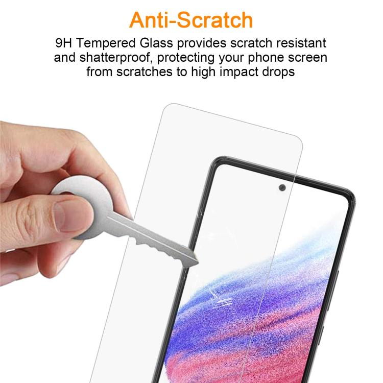 10pcs xDfind 0.26mm 9H 2.5D Middle Aluminum Tempered Glass Film, For Samsung Galaxy A53 5G, For Samsung Galaxy A73 4G, For Samsung Galaxy A03s / A03 Core, For Samsung Galaxy A33 5G, For Samsung Galaxy A32 4G