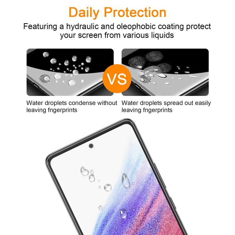 10pcs xDfind 0.26mm 9H 2.5D Middle Aluminum Tempered Glass Film, For Samsung Galaxy A53 5G, For Samsung Galaxy A73 4G, For Samsung Galaxy A03s / A03 Core, For Samsung Galaxy A33 5G, For Samsung Galaxy A32 4G