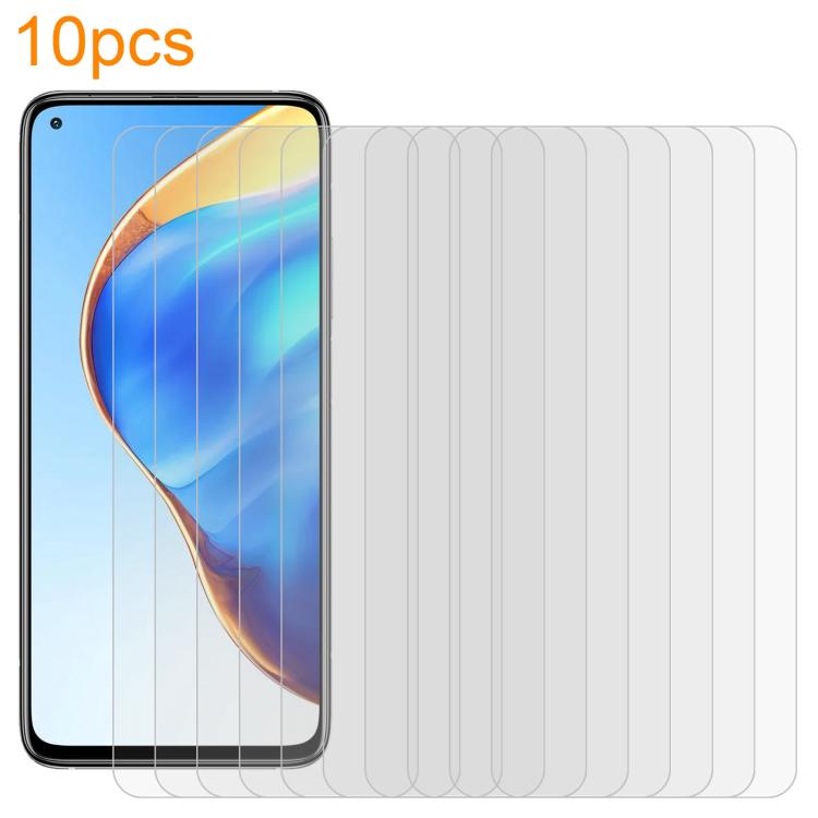 10pcs xDfind 0.26mm 9H 2.5D Middle Aluminum Tempered Glass Film, For Xiaomi Mi 11 Lite 5G / 11 Lite 5G NE, For Xiaomi Mi 10T 5G / 10T Pro 5G, For Xiaomi Poco X3