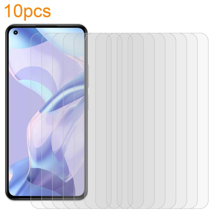 10pcs xDfind 0.26mm 9H 2.5D Middle Aluminum Tempered Glass Film, For Xiaomi Mi 11 Lite 5G / 11 Lite 5G NE, For Xiaomi Mi 10T 5G / 10T Pro 5G, For Xiaomi Poco X3