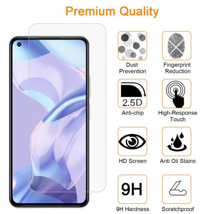 10pcs xDfind 0.26mm 9H 2.5D Middle Aluminum Tempered Glass Film