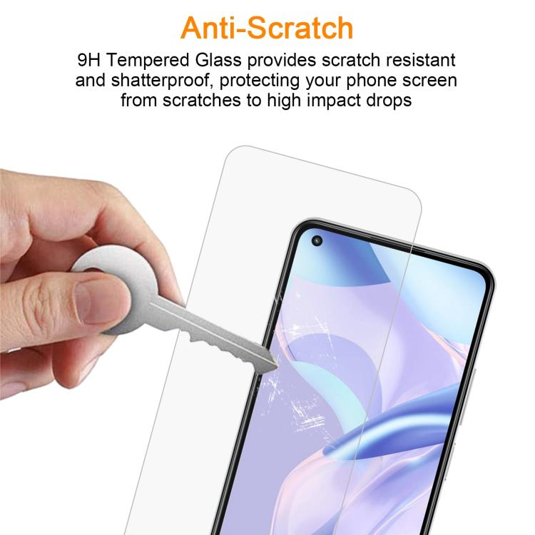 10pcs xDfind 0.26mm 9H 2.5D Middle Aluminum Tempered Glass Film, For Xiaomi Mi 11 Lite 5G / 11 Lite 5G NE, For Xiaomi Mi 10T 5G / 10T Pro 5G, For Xiaomi Poco X3