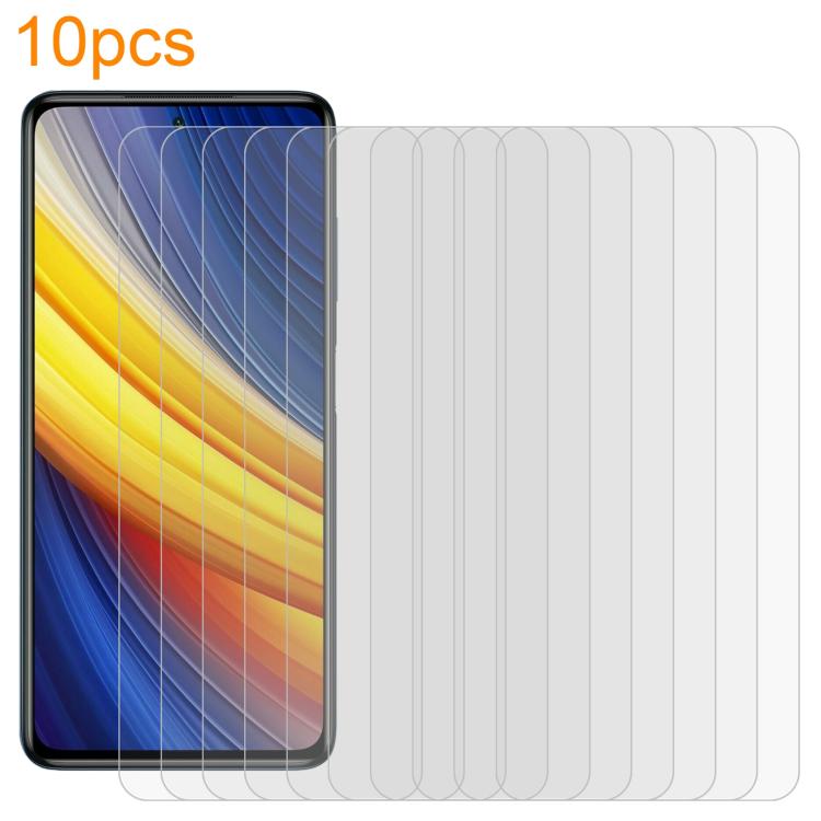10pcs xDfind 0.26mm 9H 2.5D Middle Aluminum Tempered Glass Film, For Xiaomi Mi 11 Lite 5G / 11 Lite 5G NE, For Xiaomi Mi 10T 5G / 10T Pro 5G, For Xiaomi Poco X3
