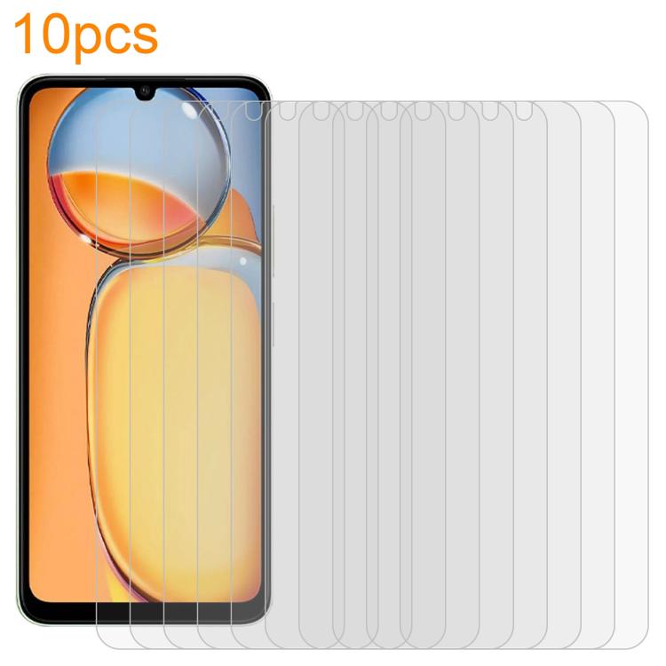 10pcs xDfind 0.26mm 9H 2.5D Middle Aluminum Tempered Glass Film, For Xiaomi Poco M6 / Redmi 13R, For Redmi 13C 4G / 5G, For Redmi Note 11 Pro 5G / 4G / 11 Pro+, For Redmi 10A / 9A / 9A Sport