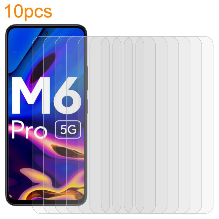 10pcs xDfind 0.26mm 9H 2.5D Middle Aluminum Tempered Glass Film, For Xiaomi Poco M6 / Redmi 13R, For Redmi 13C 4G / 5G, For Redmi Note 11 Pro 5G / 4G / 11 Pro+, For Redmi 10A / 9A / 9A Sport