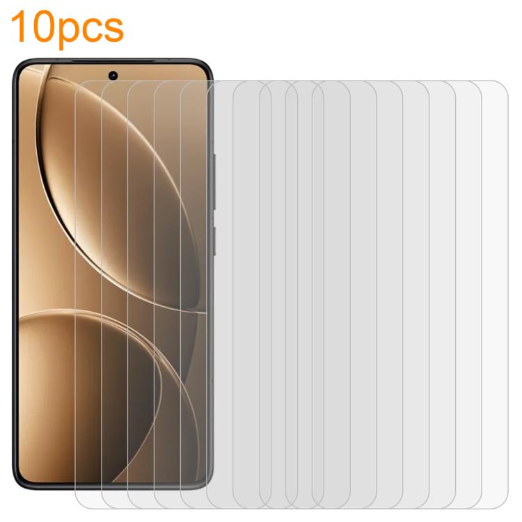 10pcs xDfind 0.26mm 9H 2.5D Middle Aluminum Tempered Glass Film, For Redmi Turbo 4 / Note 14S 4G, For Redmi Note 14 4G 164.84mm, For Redmi 14C 5G, For Redmi K80 Pro / K80, For Redmi Note 14 4G 163.25mm