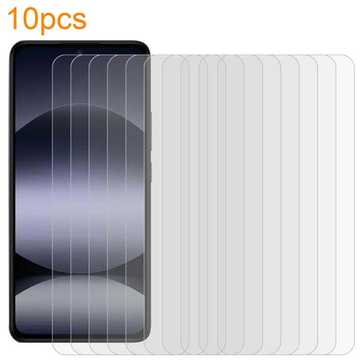 10pcs xDfind 0.26mm 9H 2.5D Middle Aluminum Tempered Glass Film, For Redmi Turbo 4 / Note 14S 4G, For Redmi Note 14 4G 164.84mm, For Redmi 14C 5G, For Redmi K80 Pro / K80, For Redmi Note 14 4G 163.25mm
