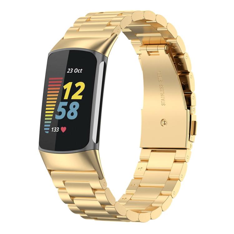 xDfind Three Beads Quick Release Metal Watch Band, For Fitbit Charge 6 / 5