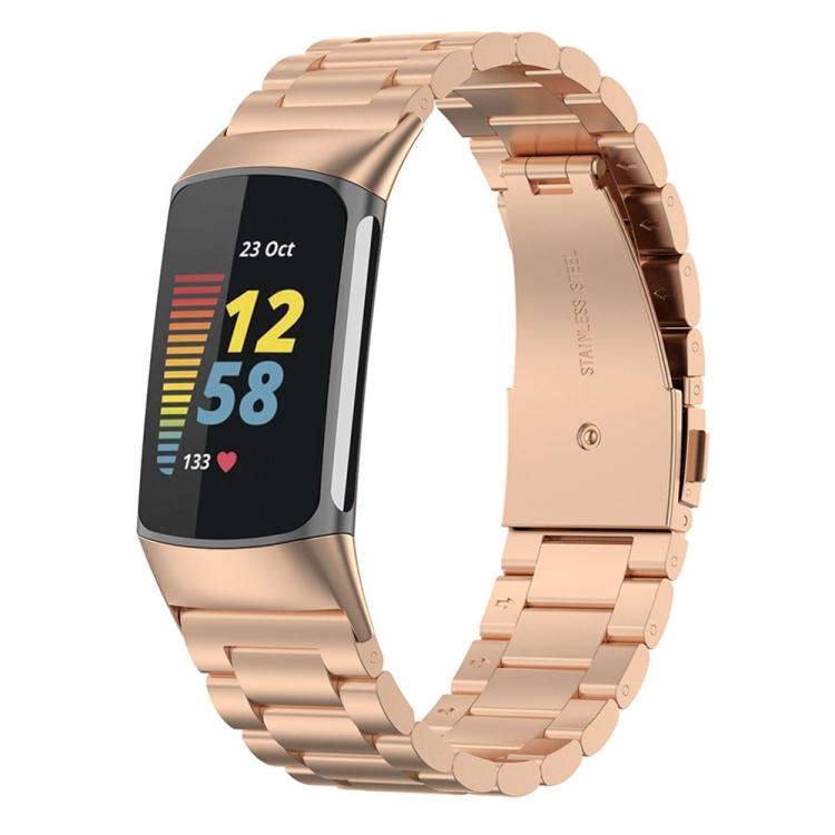 xDfind Three Beads Quick Release Metal Watch Band, For Fitbit Charge 6 / 5