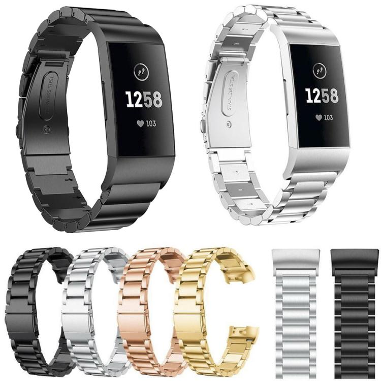 xDfind Three Beads Quick Release Metal Watch Band, For Fitbit Charge 4 / 3