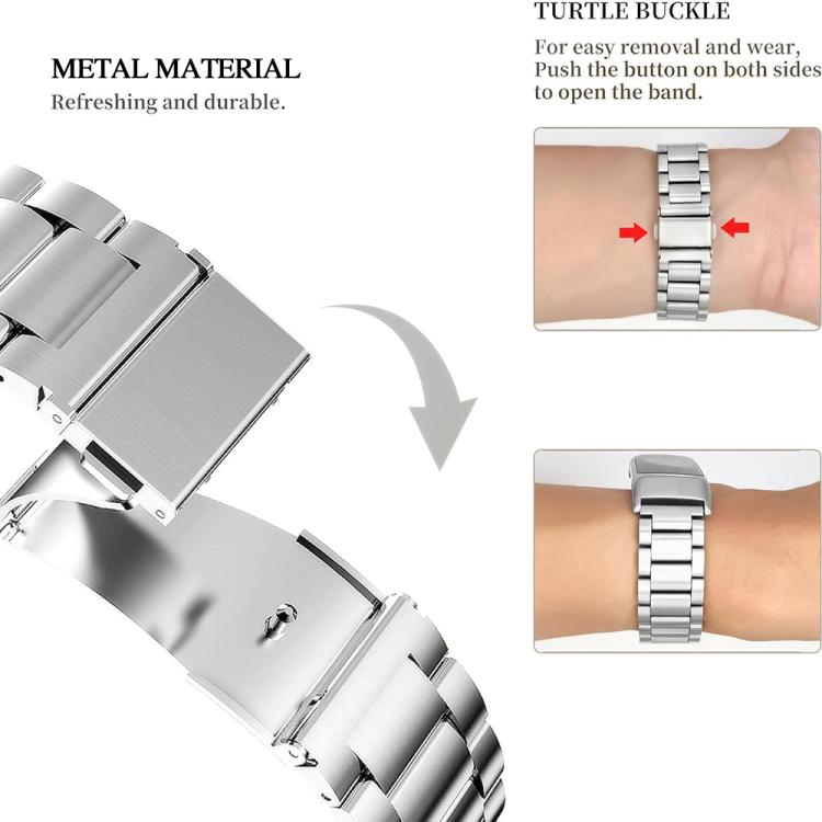 xDfind Three Beads Quick Release Metal Watch Band, For Fitbit Charge 6 / 5